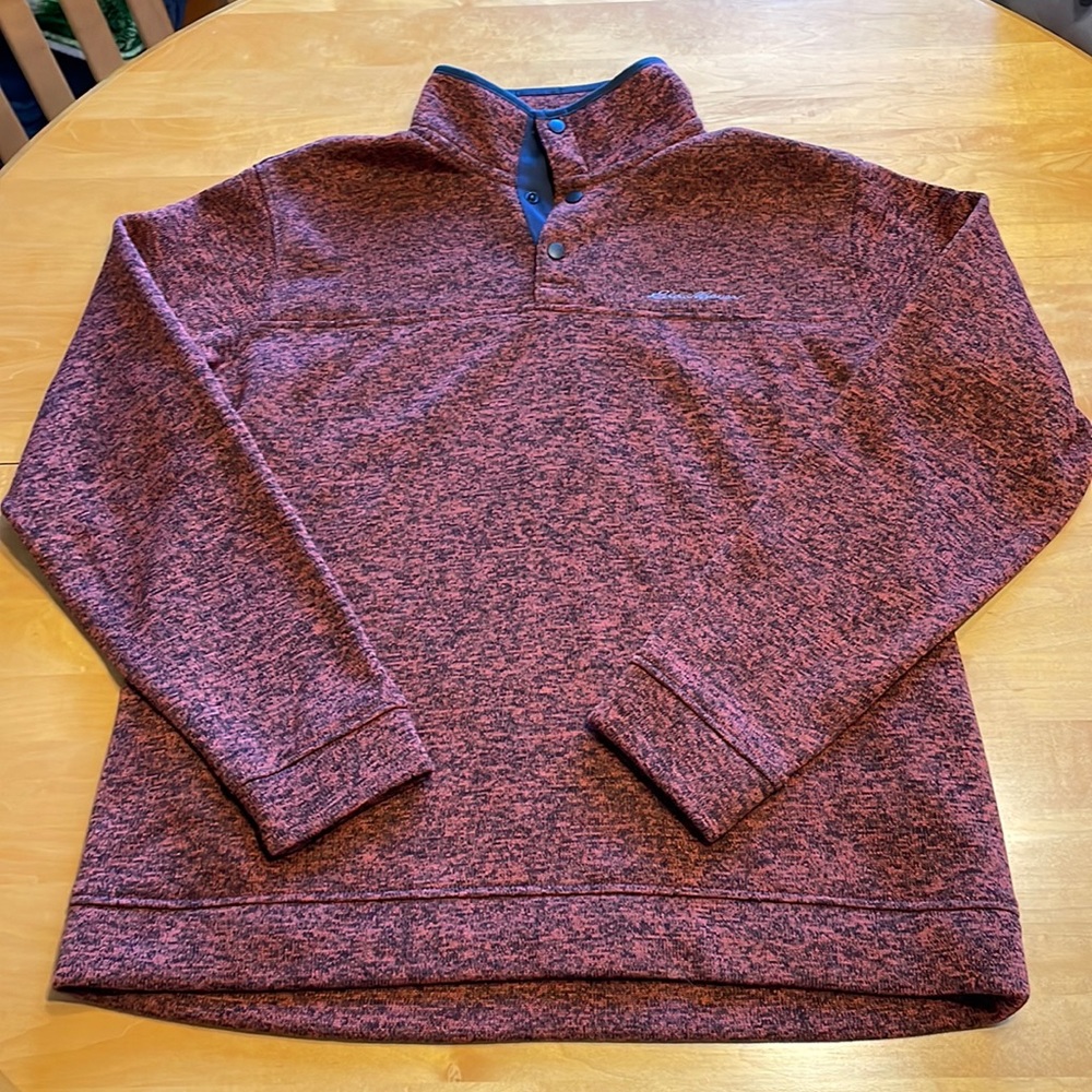 Eddie Bauer Red Pullover Sweatshirt Like New Men’s XL